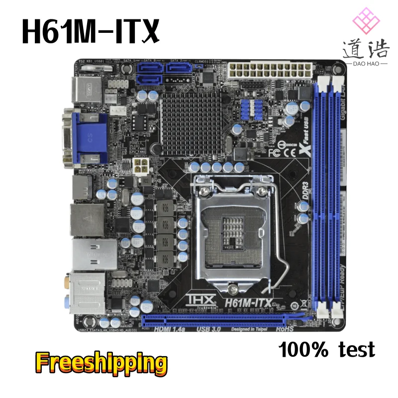 Asrock H61M-ITX  100% ׽Ʈ Ϸ κ, 16GB HDMI LGA 1155 DDR3 Mini-ITX H61